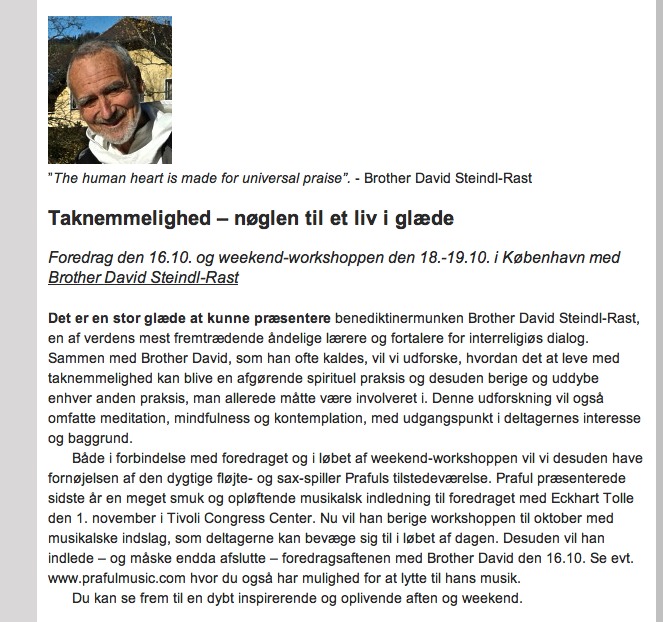 Praful Solo @ Seminar with Brother David Steindl-Rast